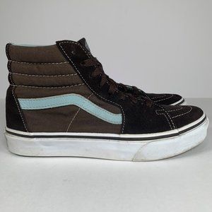 Vans Sk8-Hi Custom Skate Shoe Brown Robin Egg Blue
